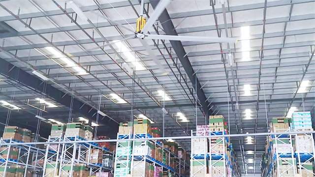 Large Ceiling Fans In Warehouse