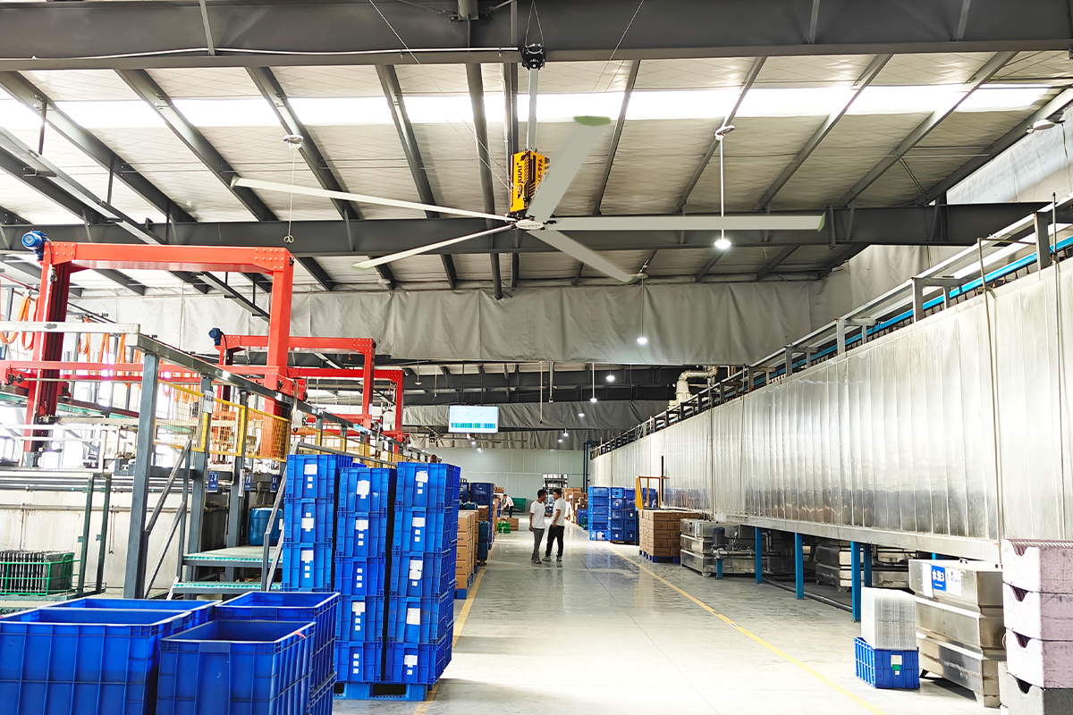 Key benefits of industrial High capacity Low Speed (HVLS) fans