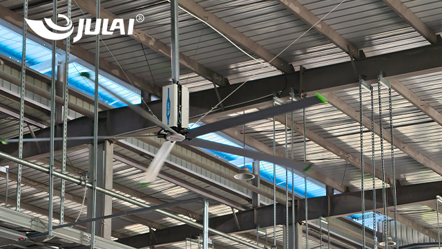 Why can the large fans in the factory cover a large area?